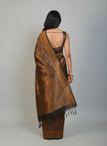 Rajvanshi Mocha Gold Banarasi Saree