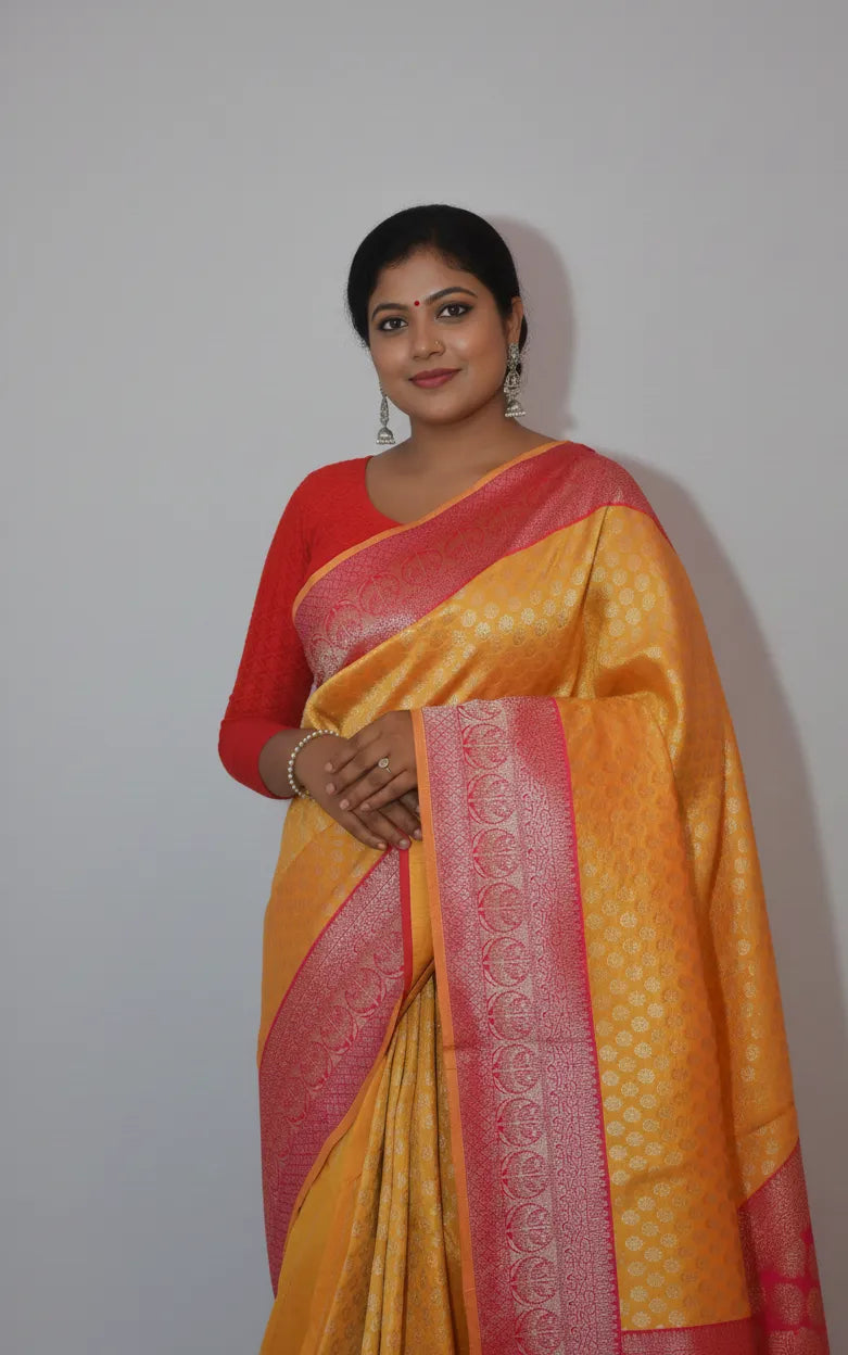 Sunhara Amber Banarasi Silk Saree