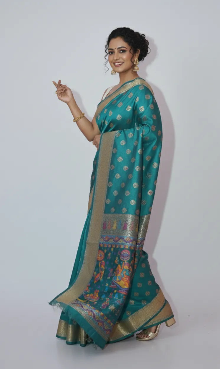 Harini Emerald Kanjivaram Silk Saree
