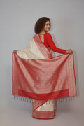 Shweta Pearl White Georgette Saree