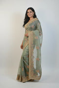 Tanirika Mint Green hai Banarasi Weave