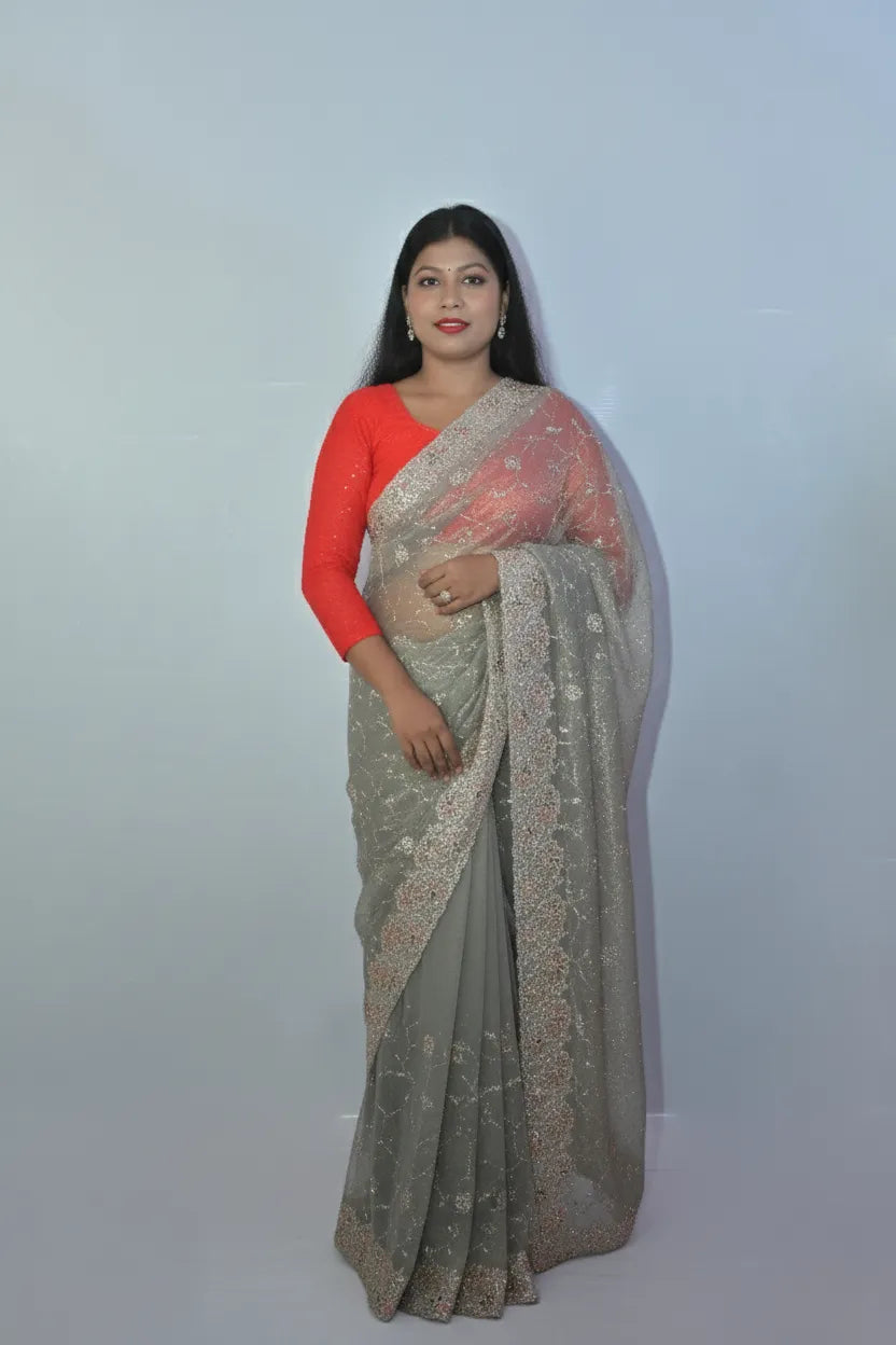 Ragini Golden-Beige Bridal Banarasi
