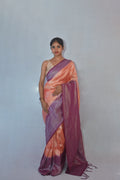 Padmavati Crimson-Orange Kanjivaram