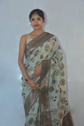 Amrita Ruby Mint Green Banarasi Saree