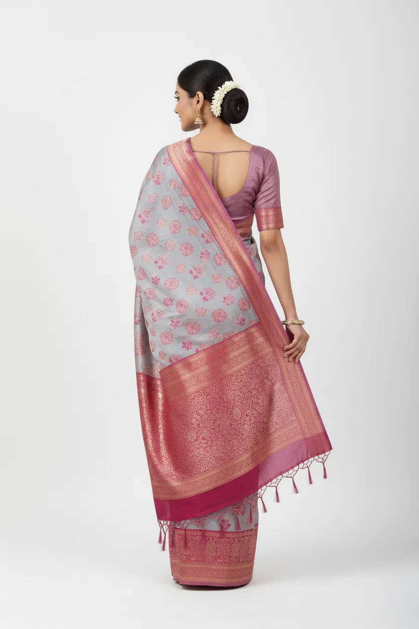 Sumedha Light Grey Banarasi