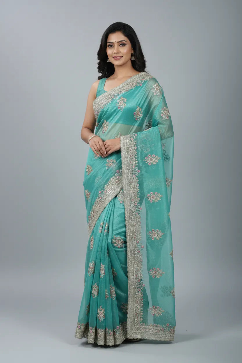 Chitrangada Light Green Banarasi Silk
